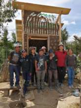 Bachillerato students with their finished latrine