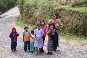 Children and mother enjoying Parque Chimya