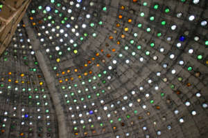 Glass Bottle Skylights in the New Computer Lab