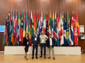 Casey, Matt, James, and Werner at the UNESCO event