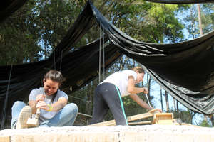 FIU removing formwork from cistern