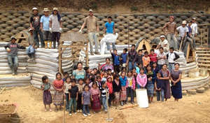 Tecnico Maya Students in Front of Future Classroom
