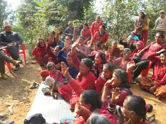 Women participate in self-help group