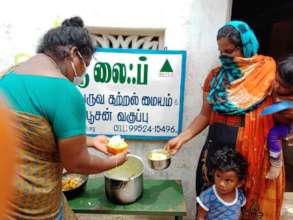 Food to Aathika and her brother