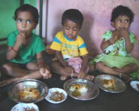 Sajani eating
