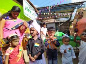 Children dressed as leaders on the Republic Day