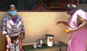 Lunch to our ELC children received by a mother