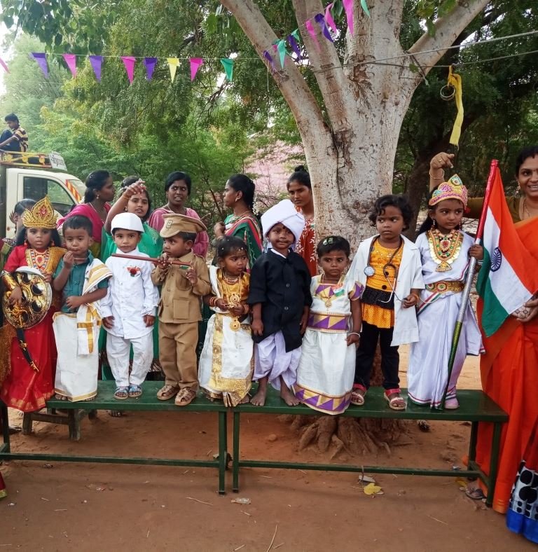 Children wearing fancy dress
