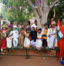 Children wearing fancy dress