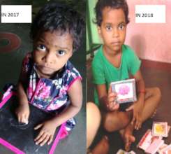Sajani in 2017 and in 2018