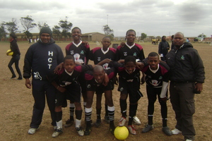 Our Soccer Boys before the match