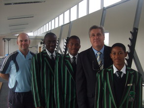 With the school's sports convener and headmaster