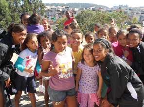 The girls melted at how sweet the local kids were!