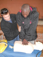 Siphosethu learning how to perform CPR