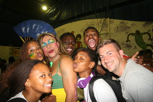 Mixing with the very friendly locals