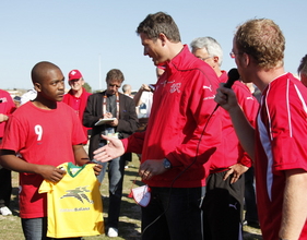 Handing over of gifts