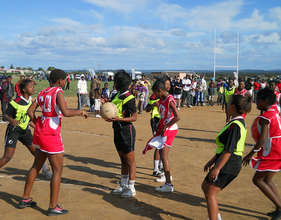 our SSE girls against the local team
