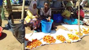 Selling tomatoes a way to depend herself