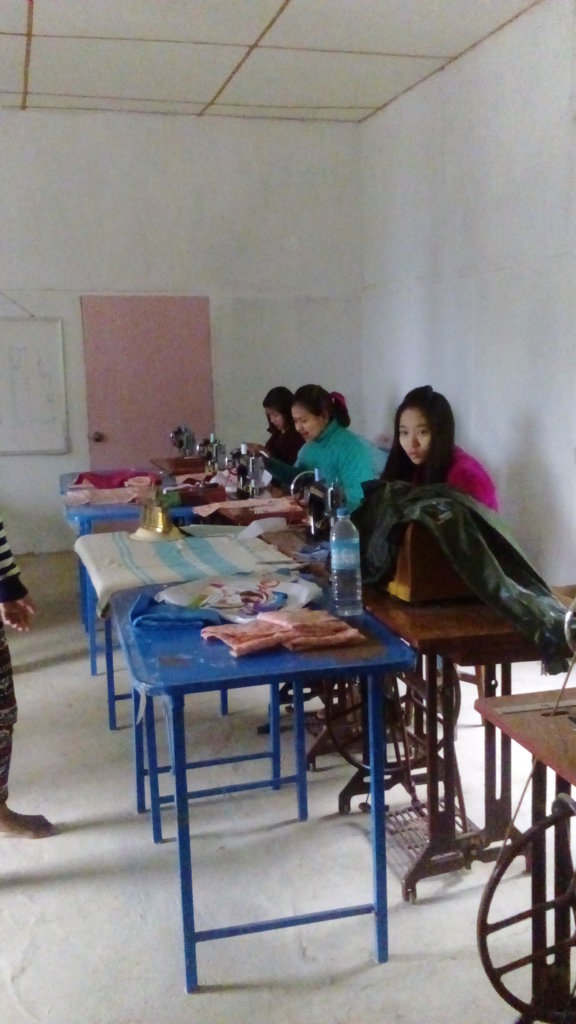 Tailoring training for girls in Myanmar