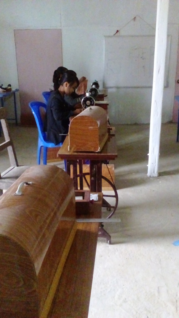 Tailoring training for girls in Myanmar