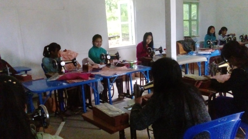 Tailoring training for girls in Myanmar