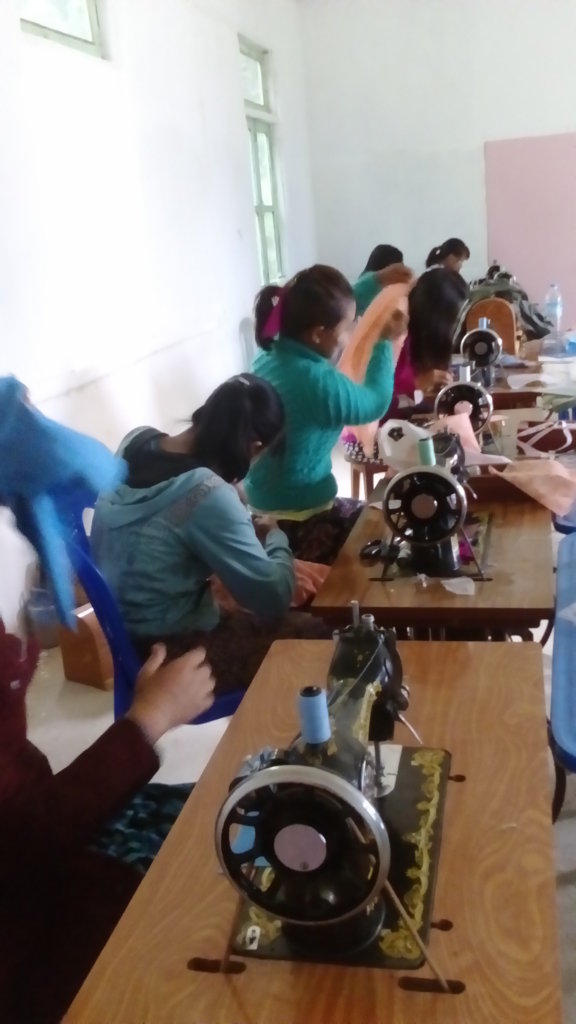 Tailoring training for girls in Myanmar