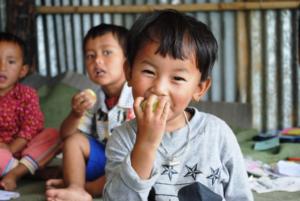 A kindergarten boy