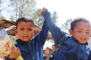 Boys at Chapakharka village primary school