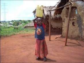 Sharon Fatima returning from the stream.