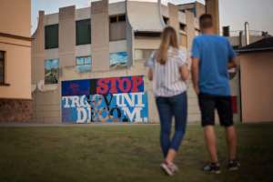 Mural Stop child trafficking