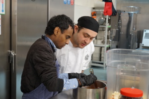 Yonas at his work placement