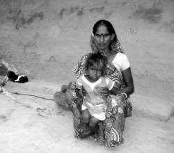 Mother and Child in the village