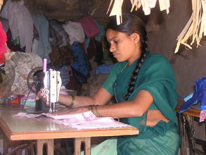 A physically disabled girl at work