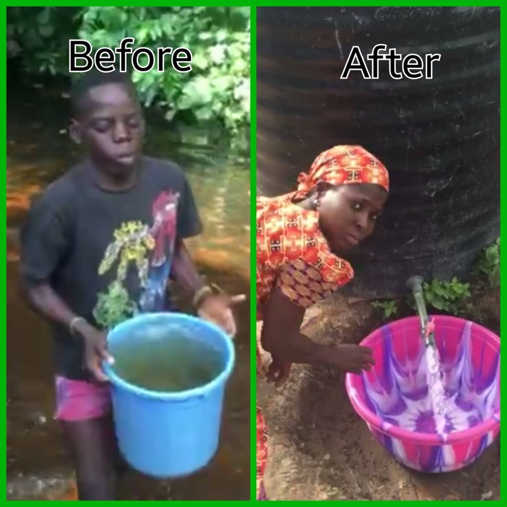 The river water before and drinkable water now
