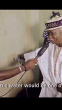 Opening of Drinkable water by Head of the Village