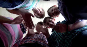 Ukrainian orphans waiting for parents