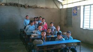 These students had been sitting on bare cement