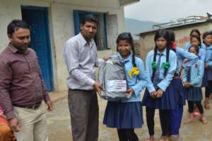 49 kids received new bags and water bottles