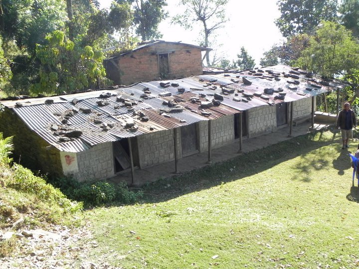 This block of classrooms was collapsing on itself