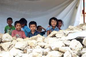 Despite hardship, children are still smiling