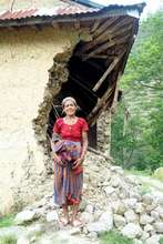 Private homes in villages have collapsed