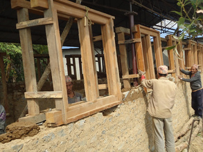 Construction of classrooms at Thakursthan