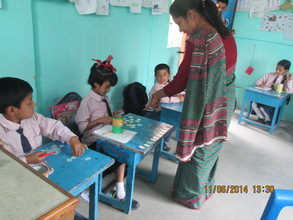 Letting children lead an activity independently.