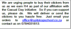 Spitskop School earns cash from selling stickers