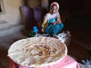 Ambasha bread baked in the mogogo