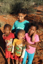 Khomani San Bushmen children