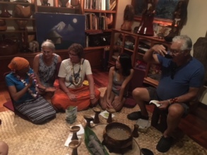 Lys at a traditional Hawaiian ceremony