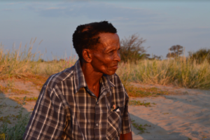 Bushman Elder on the Kalahari Dunes