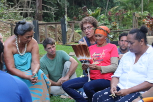 Bushman healer at Council meeting