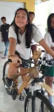 Dyatmika high school student riding the bike